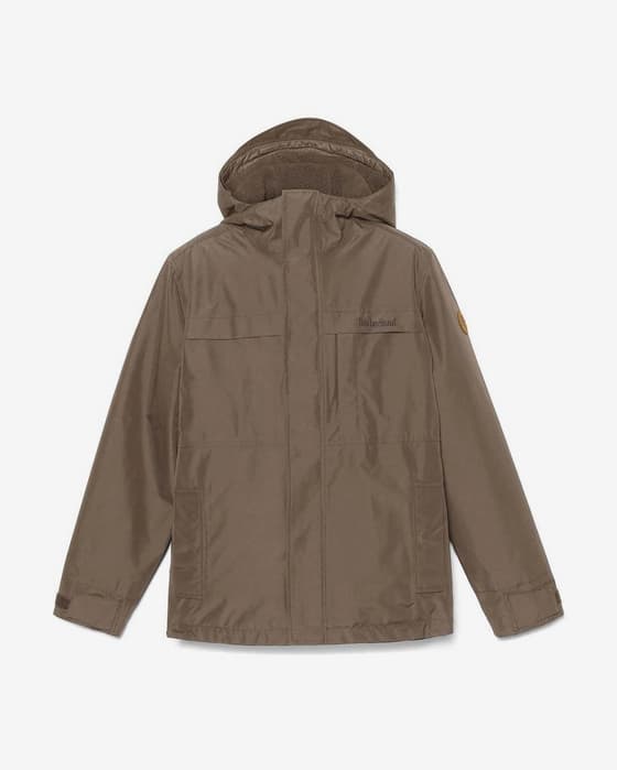 Chaqueta con capucha Timberland Benton WaterProof 3 in 1 marrón