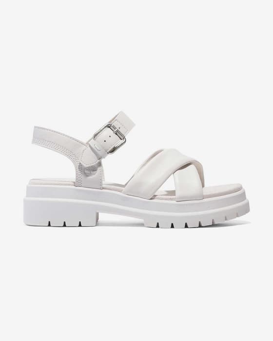 Timberland London Vibe Cross Strap Sandals White Women