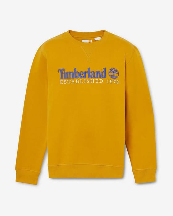 Felpa Timberland Established 1973 Crew giallo celeste