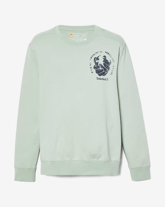Felpa Timberland ROC Graphic verde biancastro