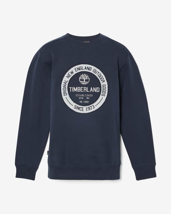 Felpa Timberland Elevated Brand Carrier Crew blu marino