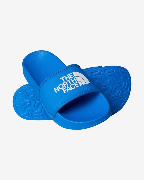 The North Face Base Camp Slide III Flip Flops luminous blue white logo Kids