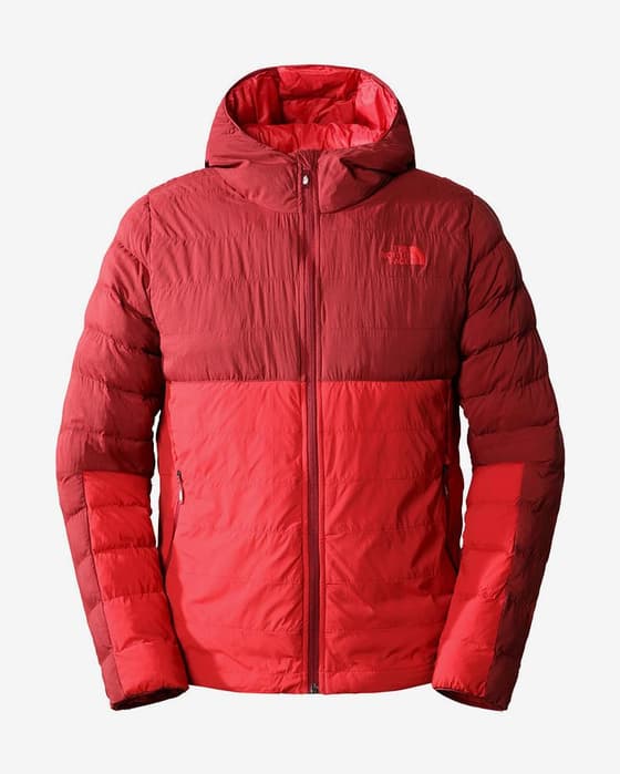 Chaqueta con capucha The North Face Thermoball 50/50 rojo