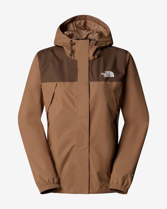 The North Face Antora Rain jack met capuchon lichtbruin donkerbruin vrouw