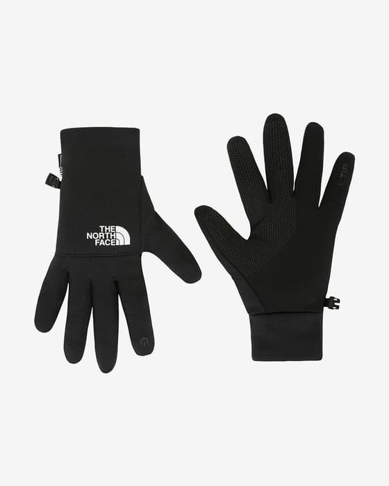 Luvas The North Face Etip Recycled preto logótipo branco infantil
