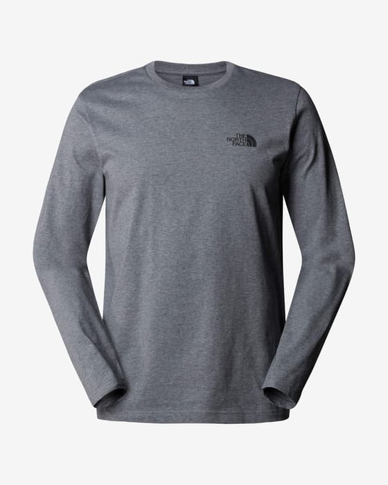 Koszulka The North Face Simple Dome Długi Rękaw Szary Ciemny