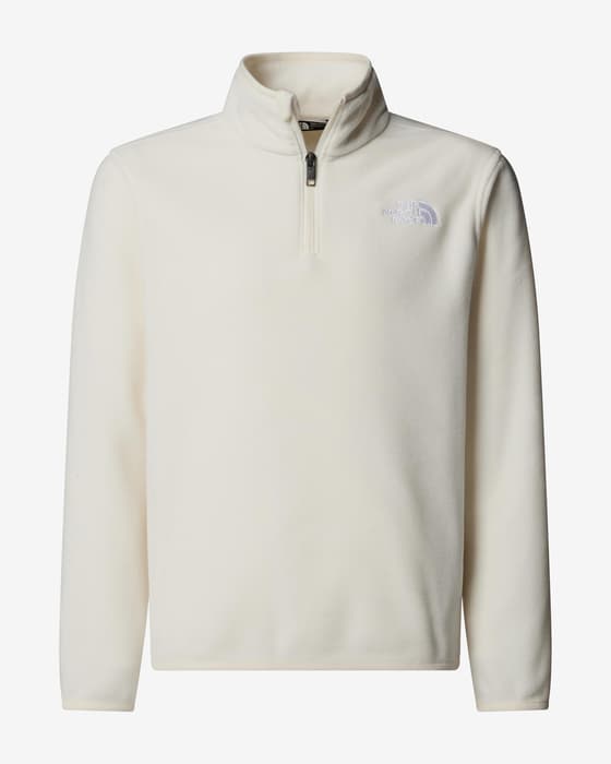 Forro polar The North Face Glacier Quarter Zip blanco crema infantil