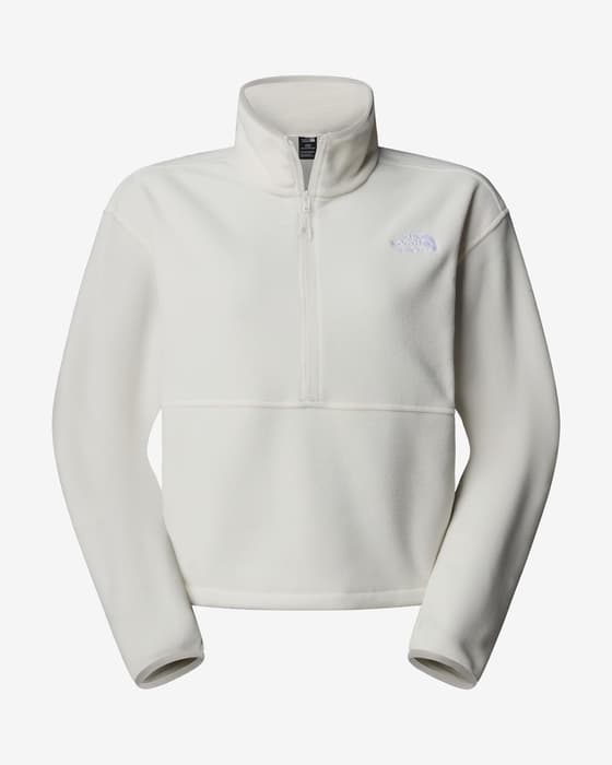 Forro polar The North Face Glacier Fleece Half Zip Short blanco mujer