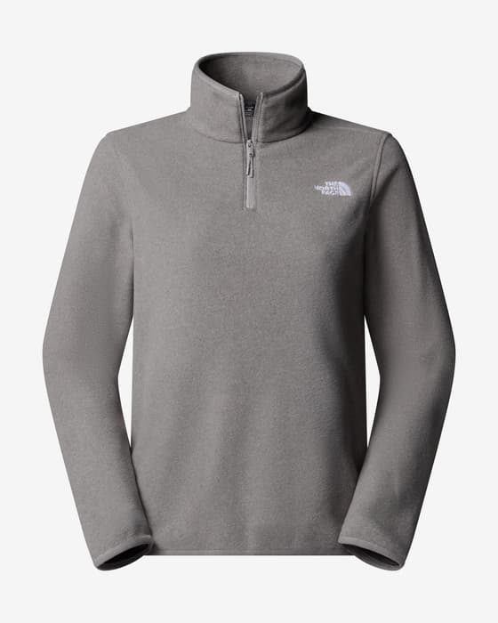 Forro polar The North Face Glacier Fleece Quarter Zip gris claro mujer