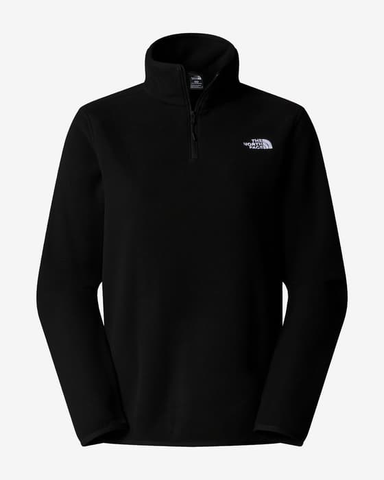 Forro polar The North Face Glacier Fleece Quarter Zip negro blanco mujer