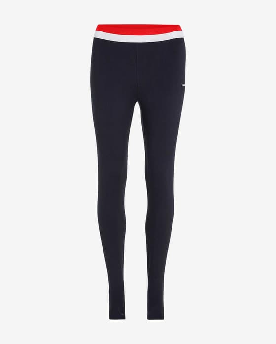 Malla larga Tommy Hilfiger Stripe Tape azul marino blanco rojo mujer