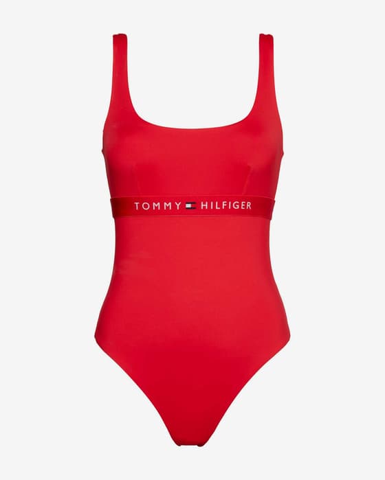 Bañador Tommy Hilfiger Originals One Piece rojo blanco mujer