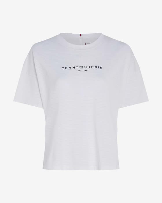 Camiseta Tommy Hilfiger Essentials Relaxed manga corta blanco mujer