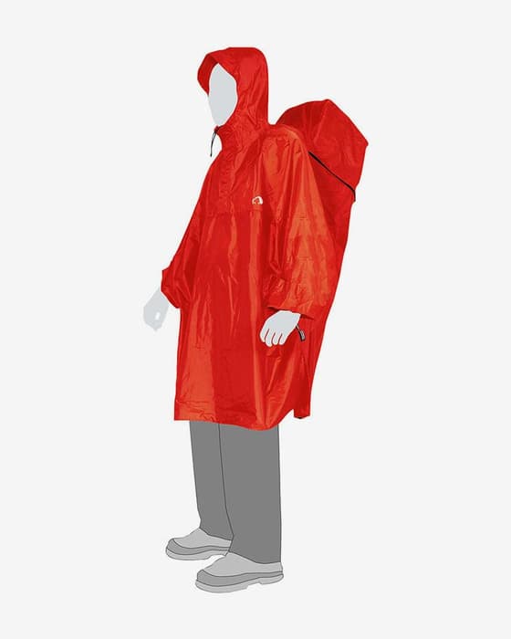 Poncho impermeable Tatonka Cape rojo