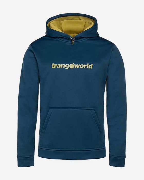 Sudadera Trangoworld Login azul marino logo amarillo