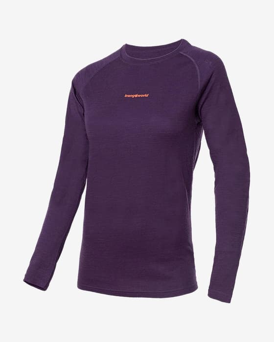 Camiseta interior Trangoworld TRX2 Wool Pro morado mujer