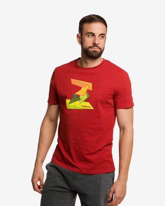 Camiseta Trangoworld Gizb manga corta rojo naranja