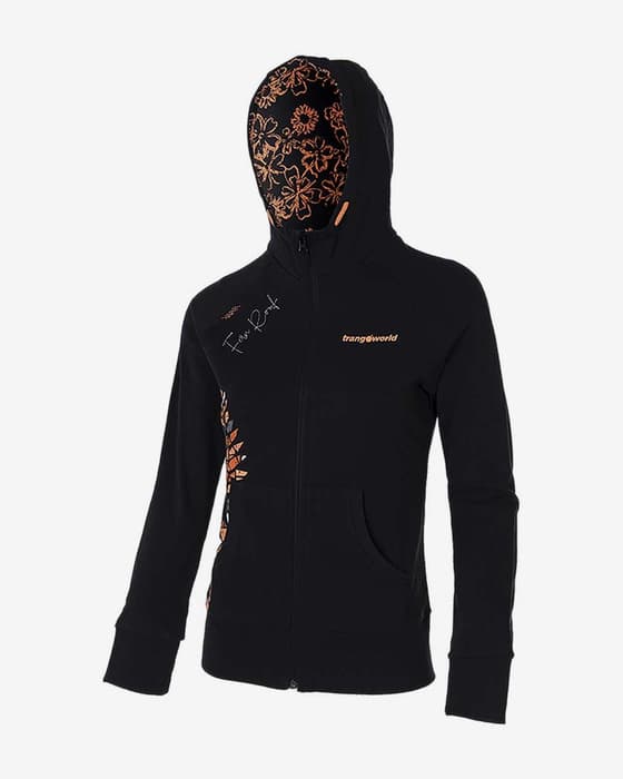 Chaqueta con capucha Trangoworld Turda negro mujer