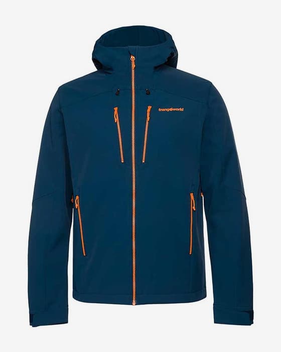 Chaqueta con capucha Trangoworld Norwich azul marino naranja