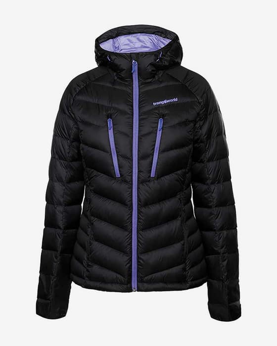 Chaqueta con capucha Trangoworld Leynar negro lila mujer