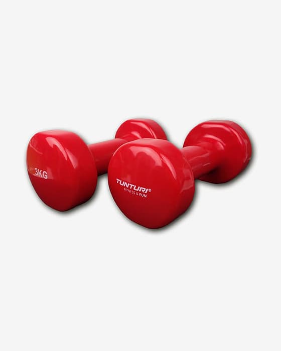 Mancuernas Tunturi Vinyl 3 kg rojo (par)