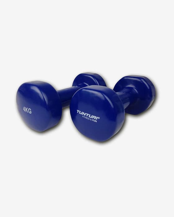 Mancuernas Tunturi Vinyl 4 kg azul (par)