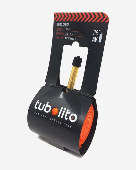 Cámara Tubolito Tubo Cargo 26" x 1.75"- 2.5" Válvula Schrader naranja