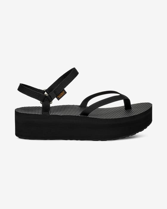 Sandały Teva Flatform Slim czarne damskie