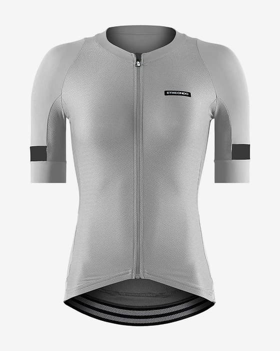 Maillot Etxeondo Mendia manga corta gris claro mujer