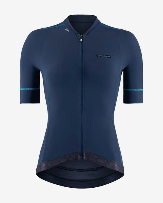 Maillot Etxeondo Lira manche courte bleu pétrole femme