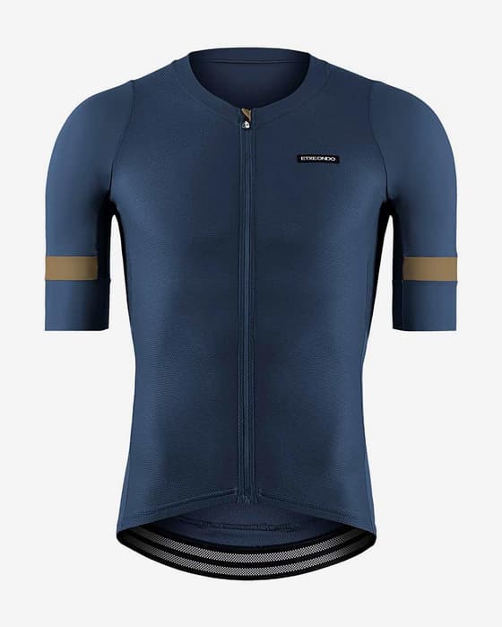Maillot Etxeondo Mendi manche courte bleu pétrole