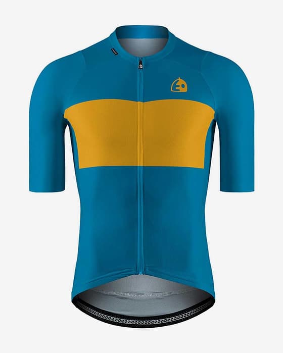 Maillot Etxeondo Biko manche courte bleu clair jaune