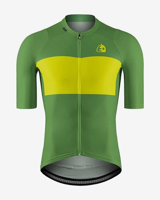 Maillot Etxeondo Biko manche courte vert olive jaune