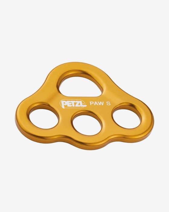 Plaque multi ancrage Petzl Paw S jaune ocre