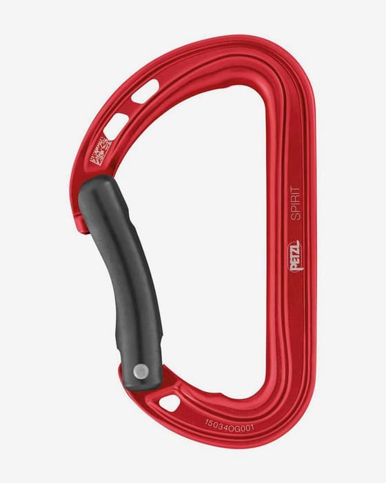Mosquetón Petzl Spirit Bent rojo