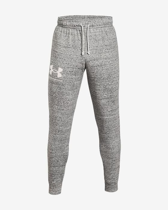 Pantalón largo Under Armour Rival Terry gris claro blanco