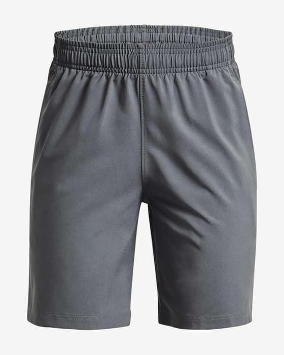 Pantalón corto Under Armour Woven Graphic gris oscuro niño