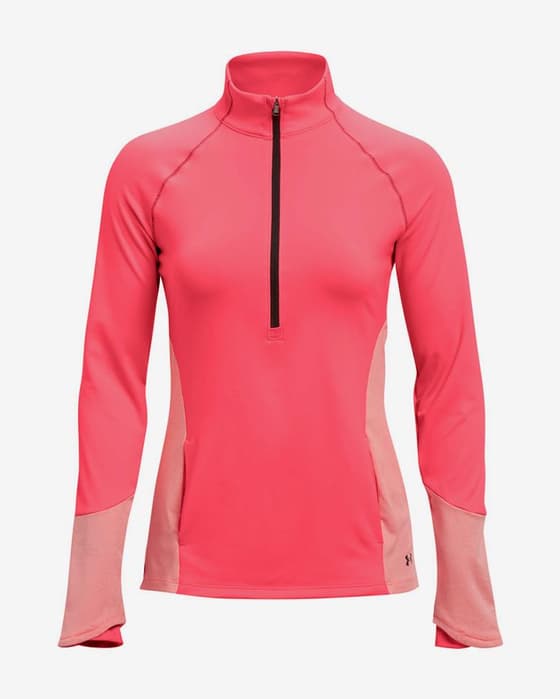 Sudadera Under Armour ColdGear Half Zip rosa mujer