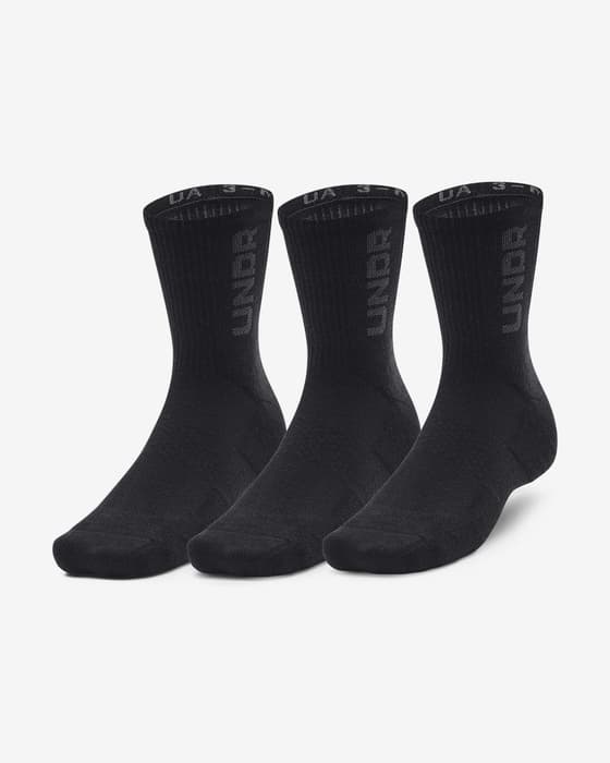 Calcetines Under Armour 3-Maker Mid-Crew negro (3 pares)