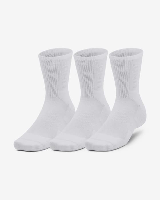 Calcetines Under Armour 3-Maker Mid-Crew blanco (3 pares)