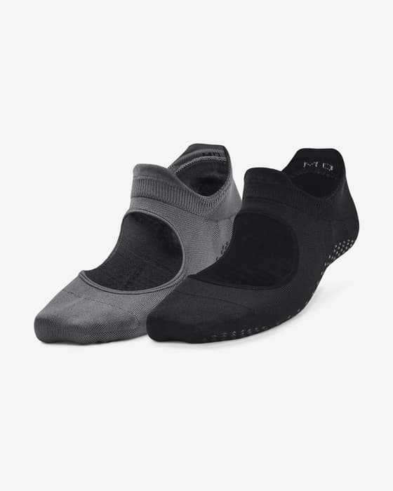 Calcetines Under Armour Breathe Balance gris negro mujer (2 pares)