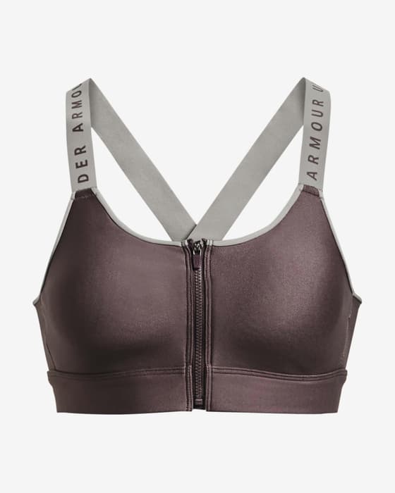 Sujetador Under Armour Infinity High Full Zip morado grisáceo
