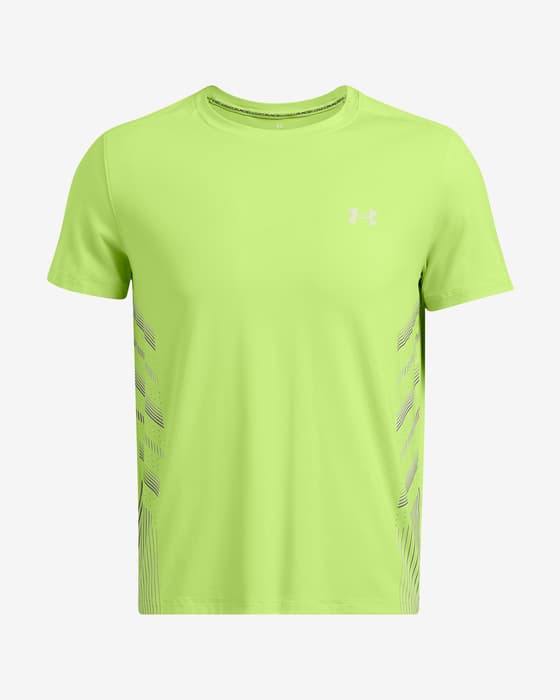 Trøje Under Armour Iso-Chill Laser Heat korte ærmer neon grøn