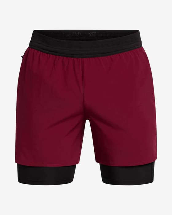 Under Armour Peak Woven 2-in-1 Shorts Burgundy Red