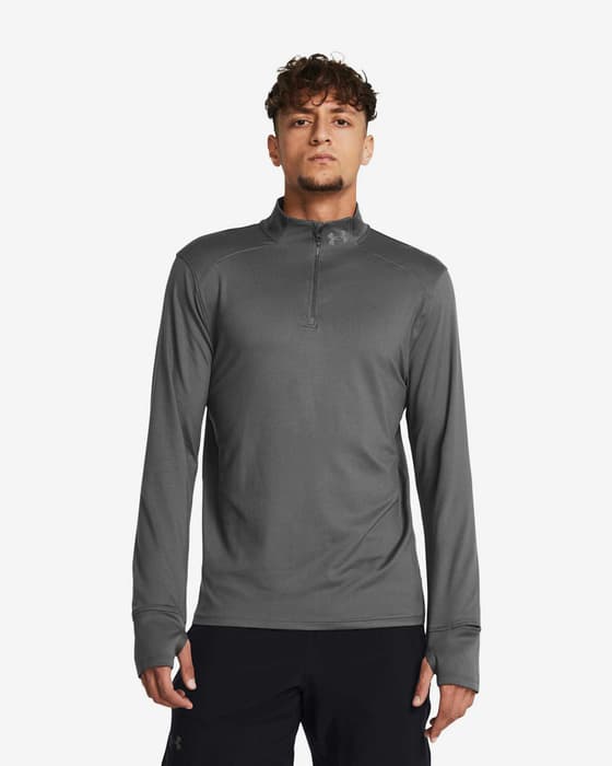 T-shirt Under Armour Qualifier Run Half Zip à manches longues gris foncé