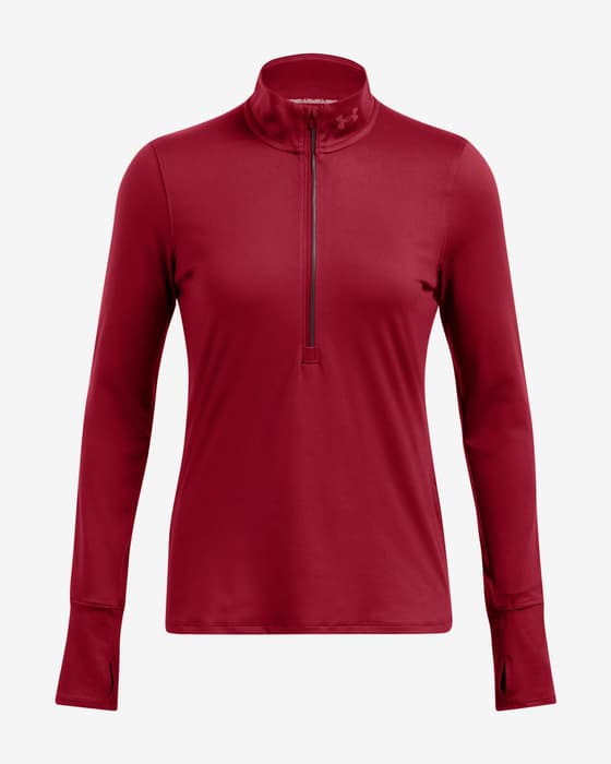 Sudadera Under Armour Qualifier Run Half Zip rojo granate mujer