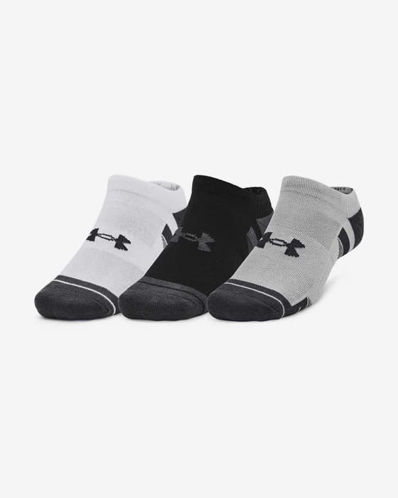 Calcetines Under Armour Performance Tech No Show gris blanco negro (3 pares)