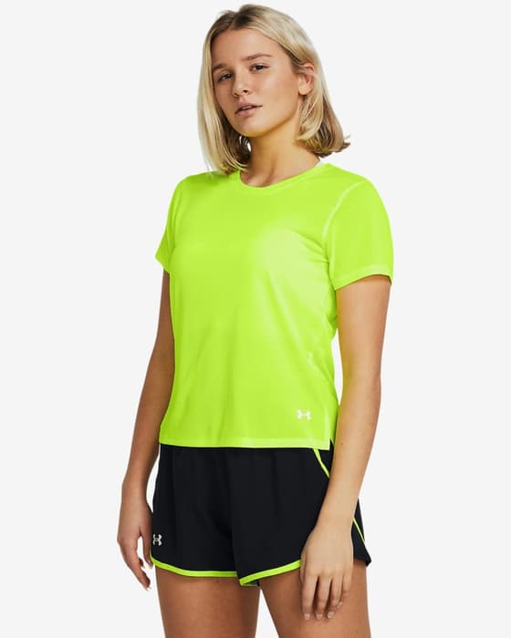 Camiseta Under Armour Streaker manga corta amarillo fluorescente mujer