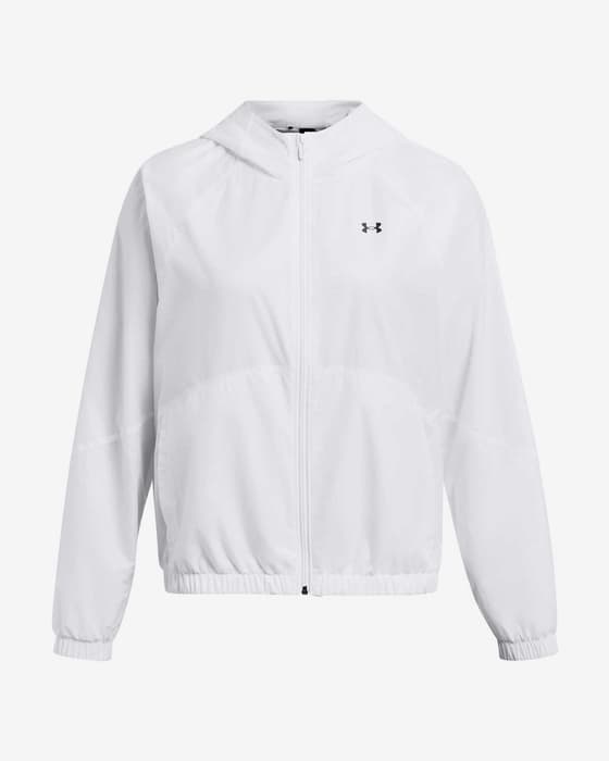 Chaqueta con capucha Under Armour SportStyle Windbreaker blanco mujer