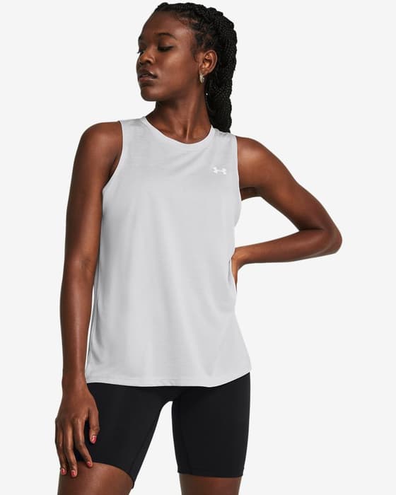 Canottiera Under Armour Tech Twist bianco puro donna